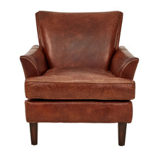 Austin Aged Cowhide Leather Armchair
